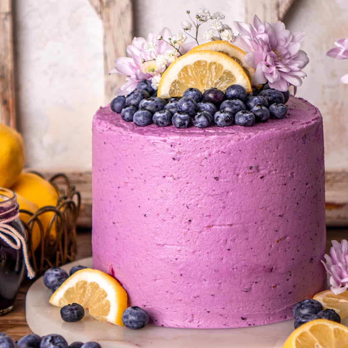 Signature blueberry lemon cake